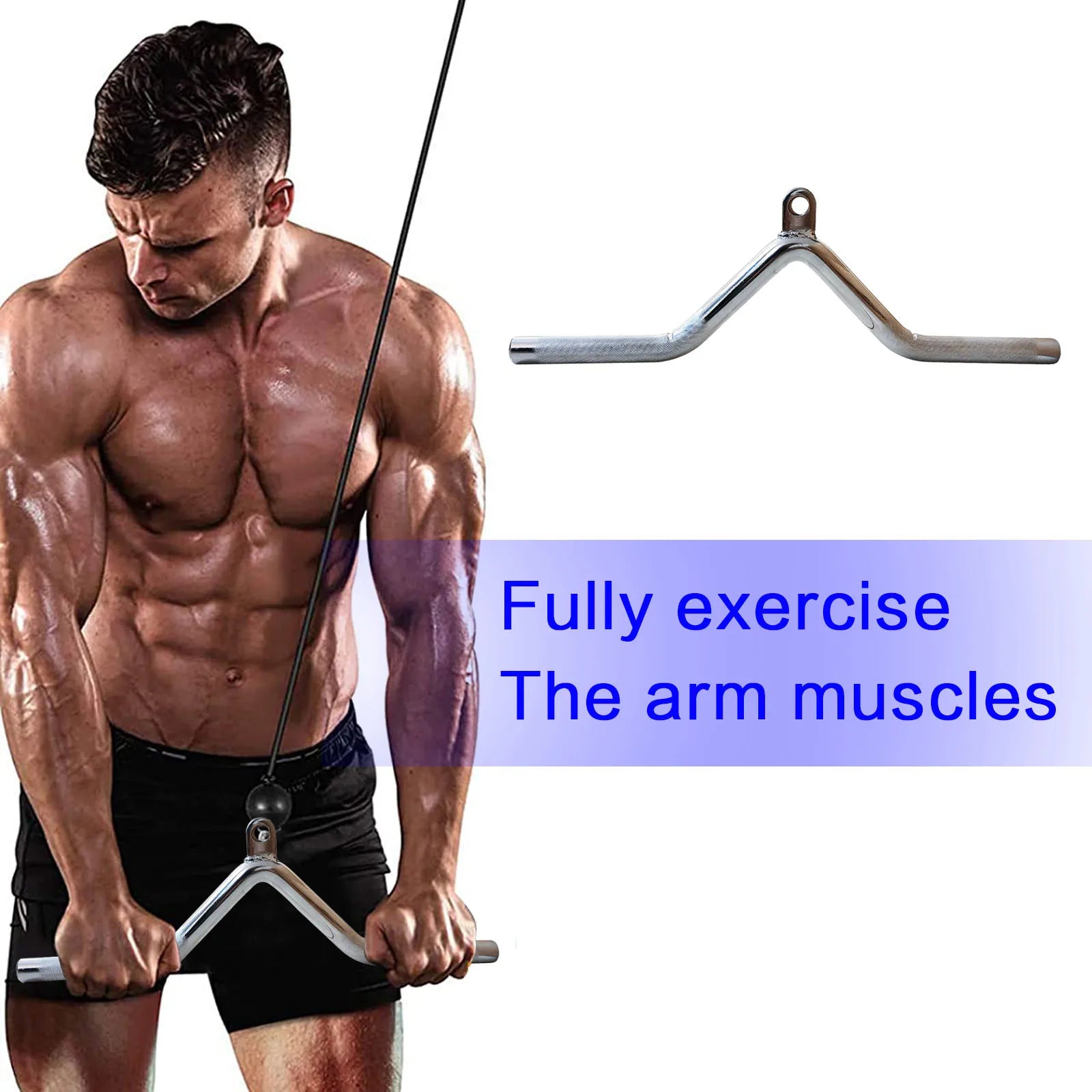 Chrome Lat Pull Down Bar & Tricep Rope