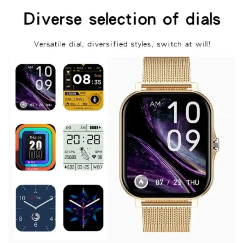 Smart Watch 1.44" – Bluetooth & Magnetic Charge