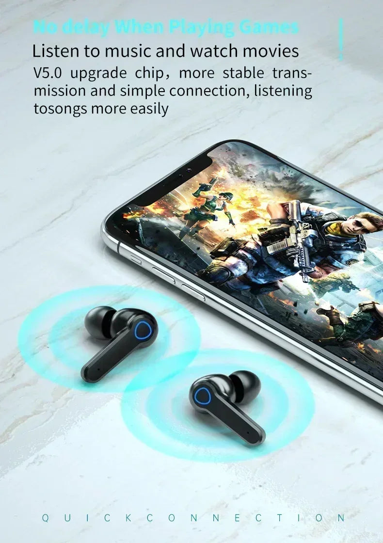 Touch Control TWS Earbuds LED Display Waterproof