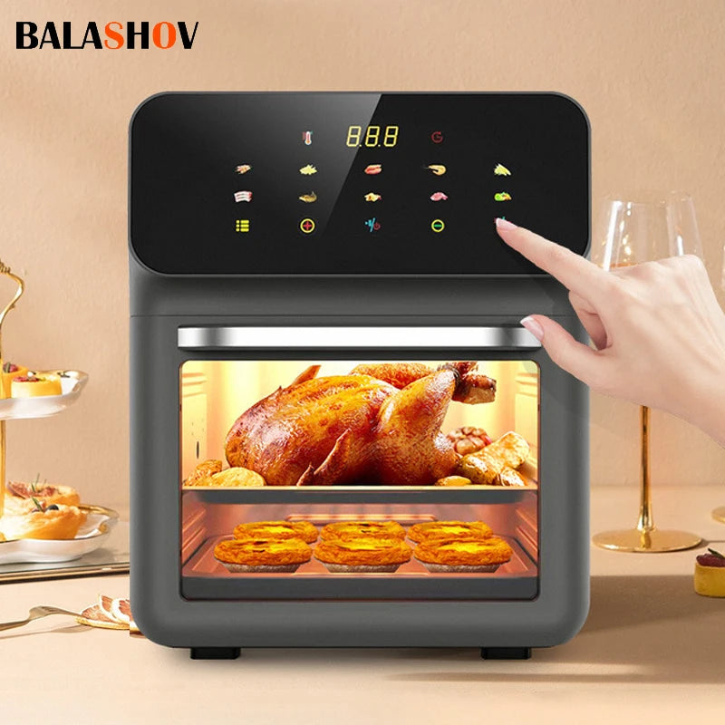 10L Large Capacity Electric Air Fryer with 360° Convection Baking