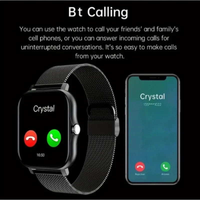 Smart Watch 1.44" – Bluetooth & Magnetic Charge