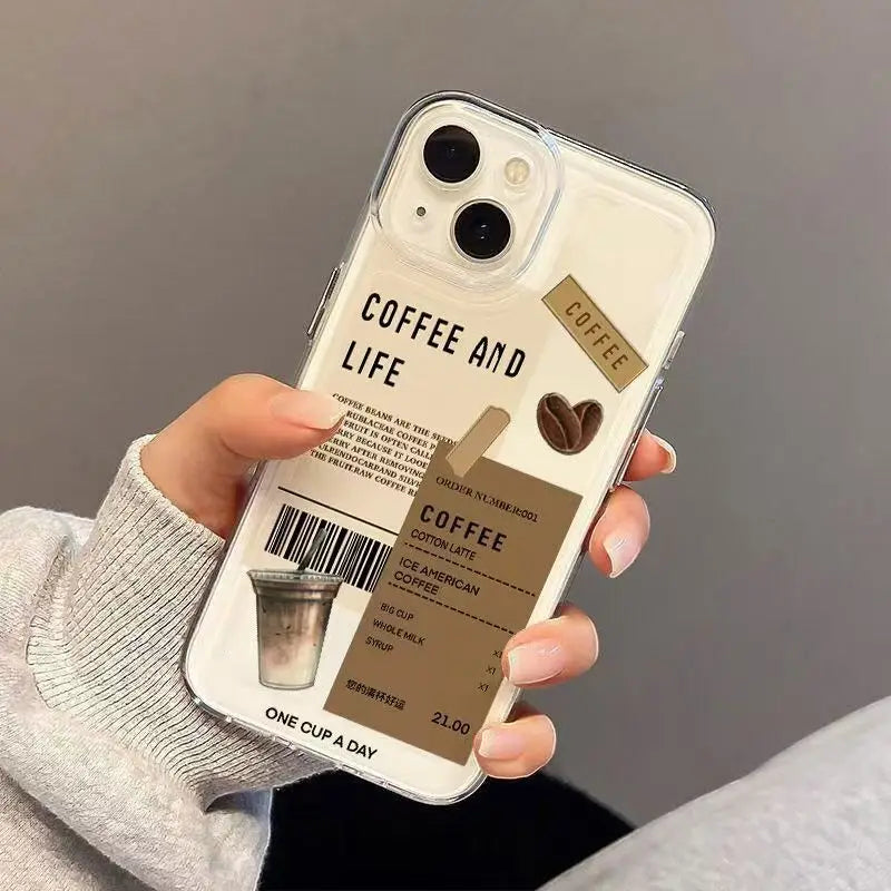 Coffee Print Case – Multi iPhone