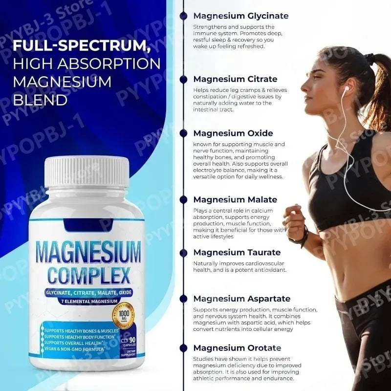 Magnesium 1000mg 7-in-1 Complex – 90 Ct