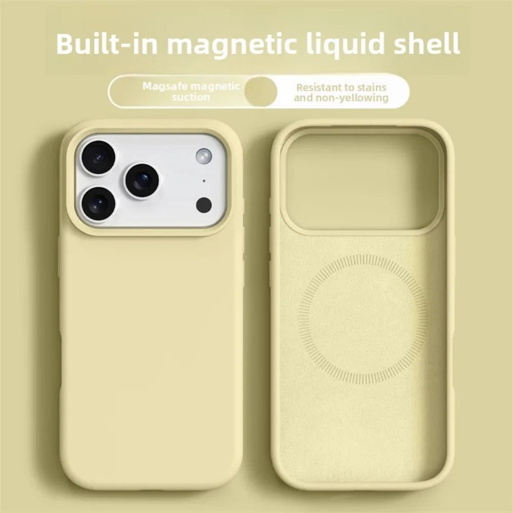 Magnetic Silicone Case – iPhone 16–17