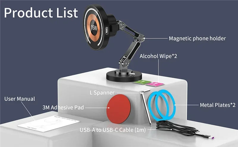 Magnetic Wireless Car Phone Charger Mount