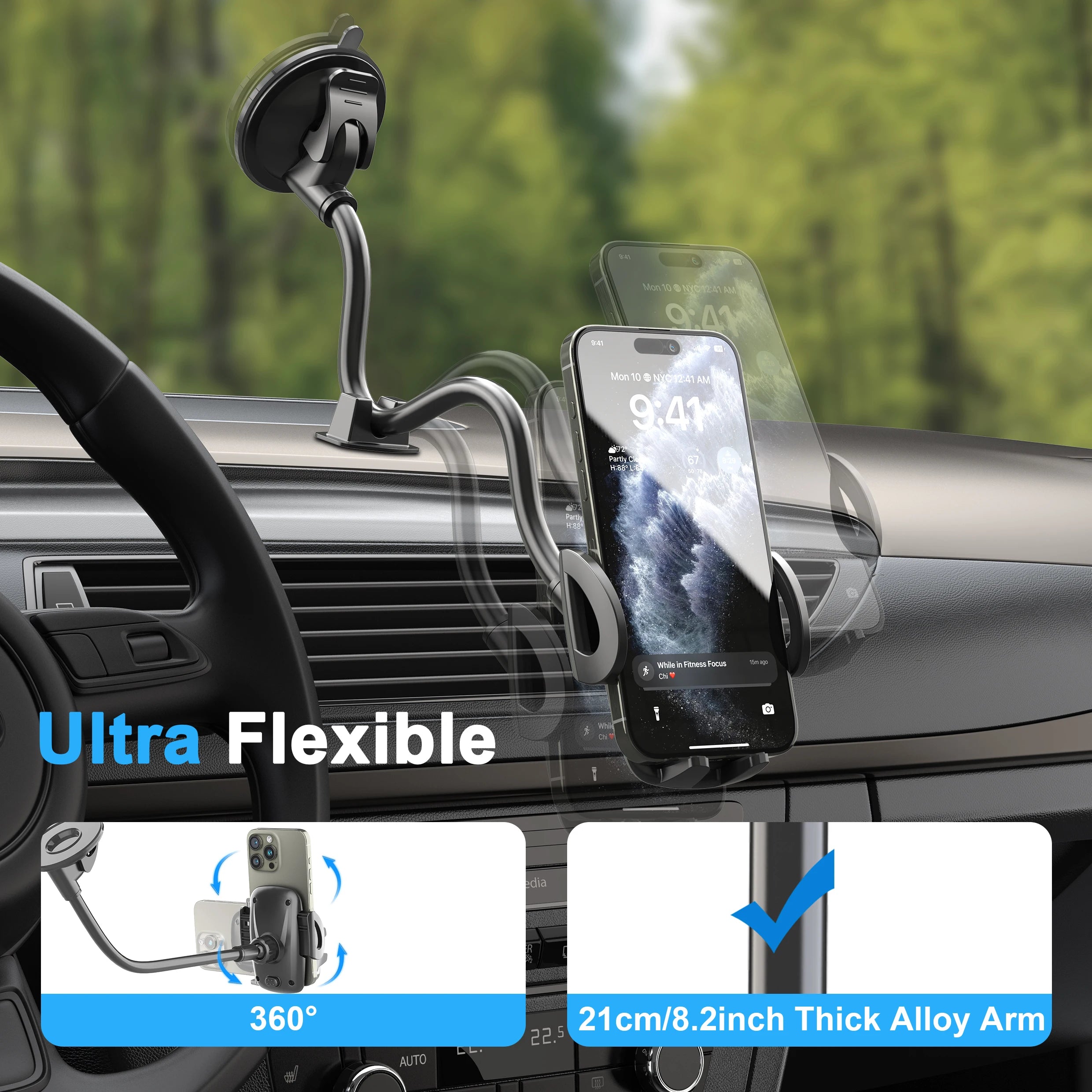 Gooseneck Car Phone Mount