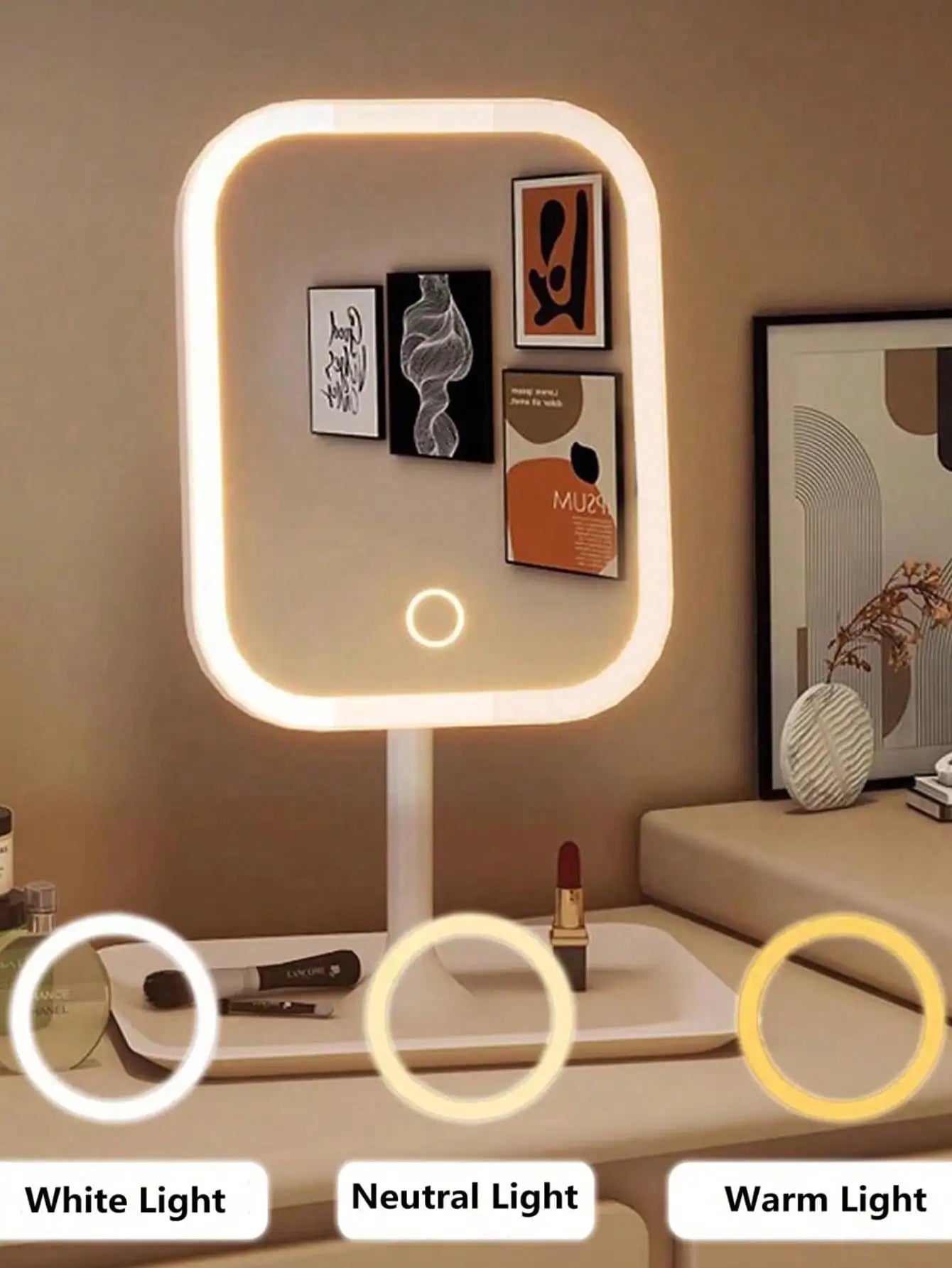 LED Vanity Mirror with 10X Magnification