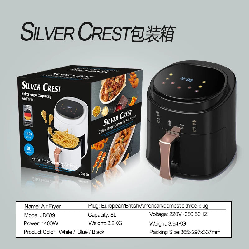 Smart Electric Air Fryer 6L–8L