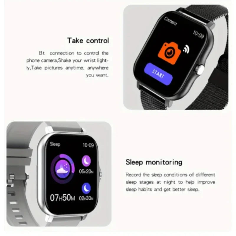 Smart Watch 1.44" – Bluetooth & Magnetic Charge