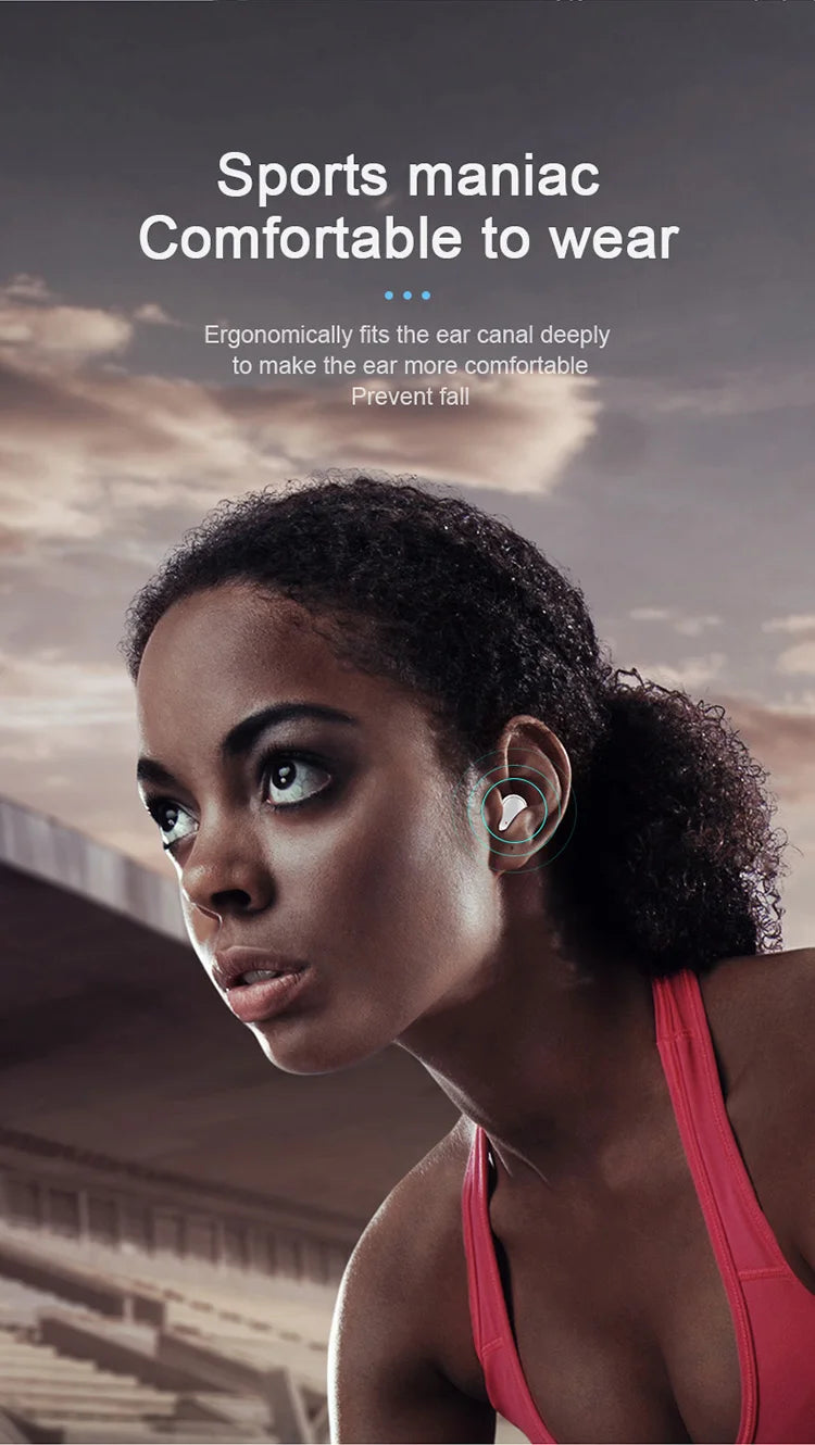 A6S TWS Sport Stereo Earbuds for iPhone Huawei