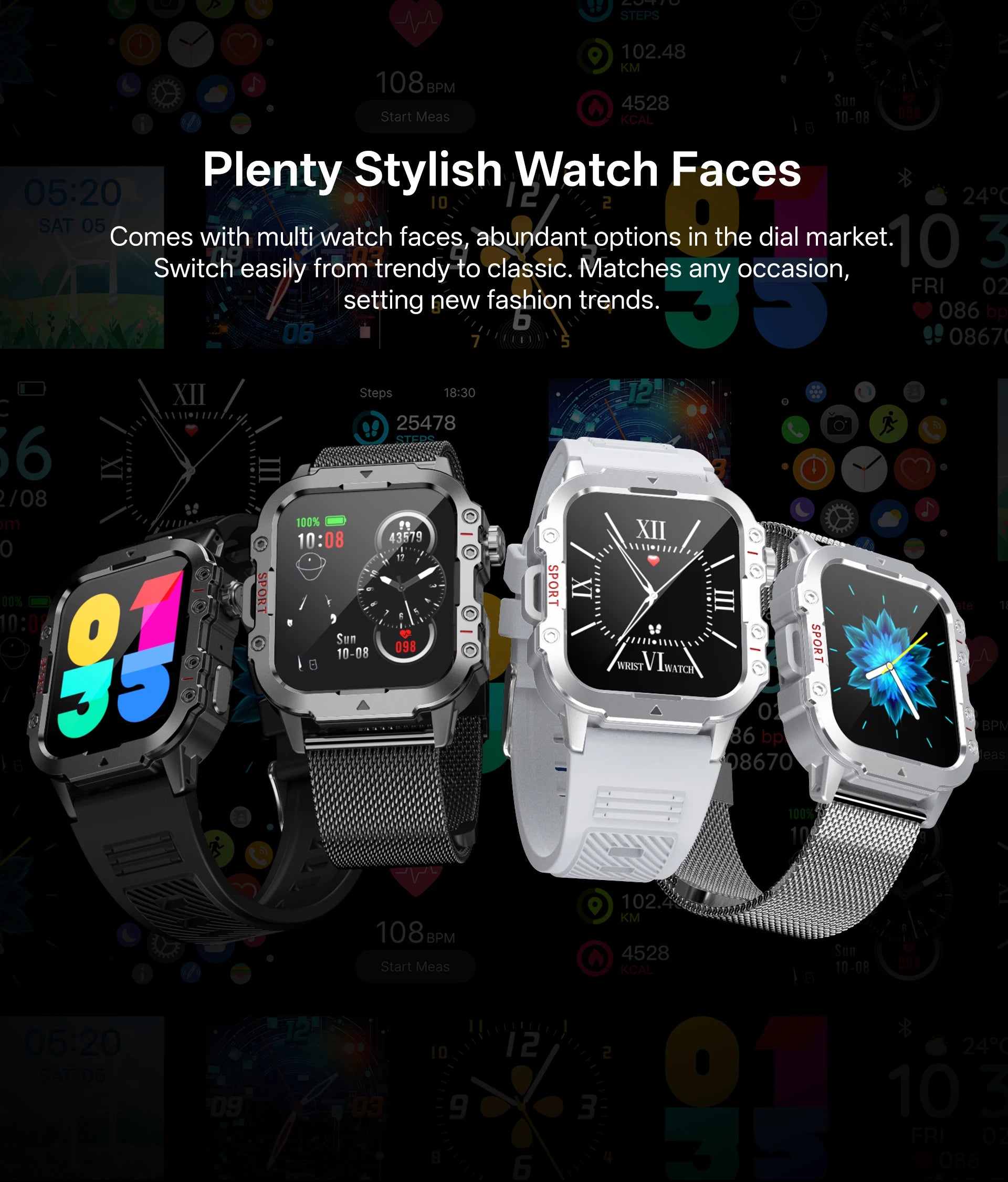 Smart Watch 1.44" – Bluetooth Call & Health