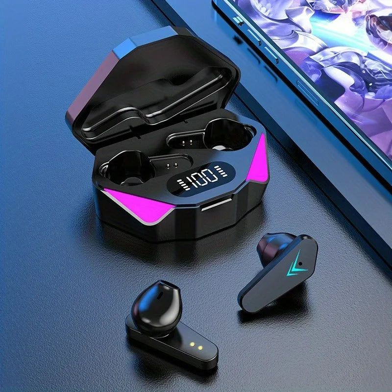X15 Gaming TWS Earbuds Noise Cancelling LED