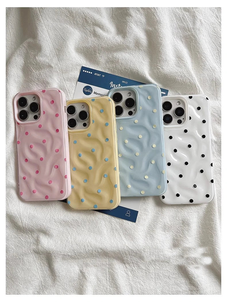 Love Polka Dot Silicone Case – Multi iPhone