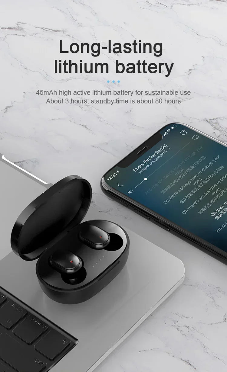 A6S TWS Sport Stereo Bluetooth Earbuds