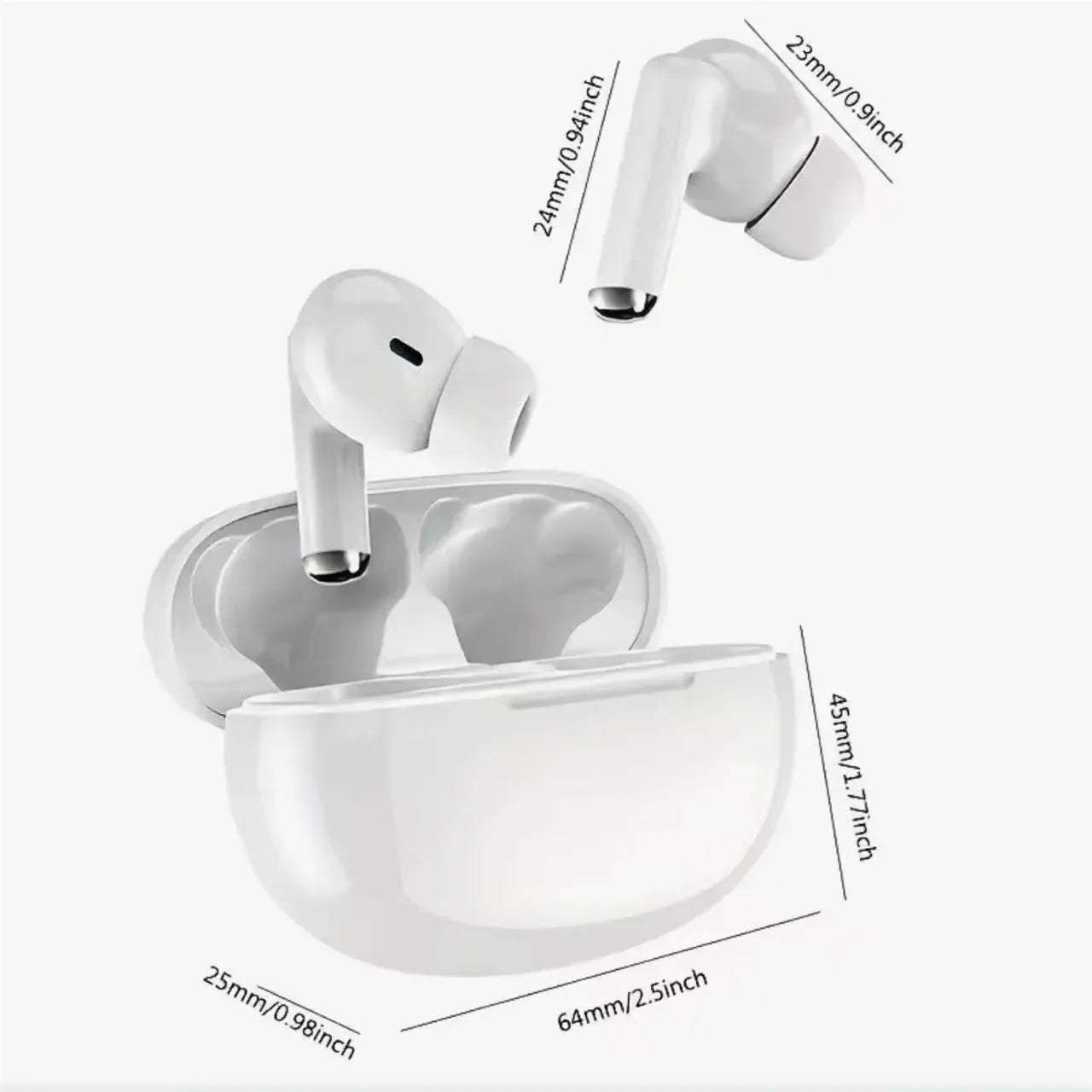 Noise Cancelling Wireless Earbuds with Mic