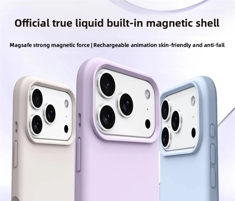 Magnetic Silicone Case – iPhone 16–17