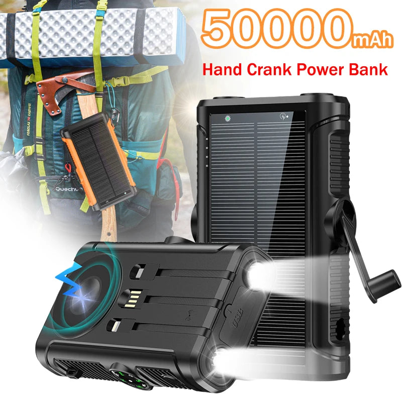 Solar Power Bank 20000mAh 22.5W – Hand Crank