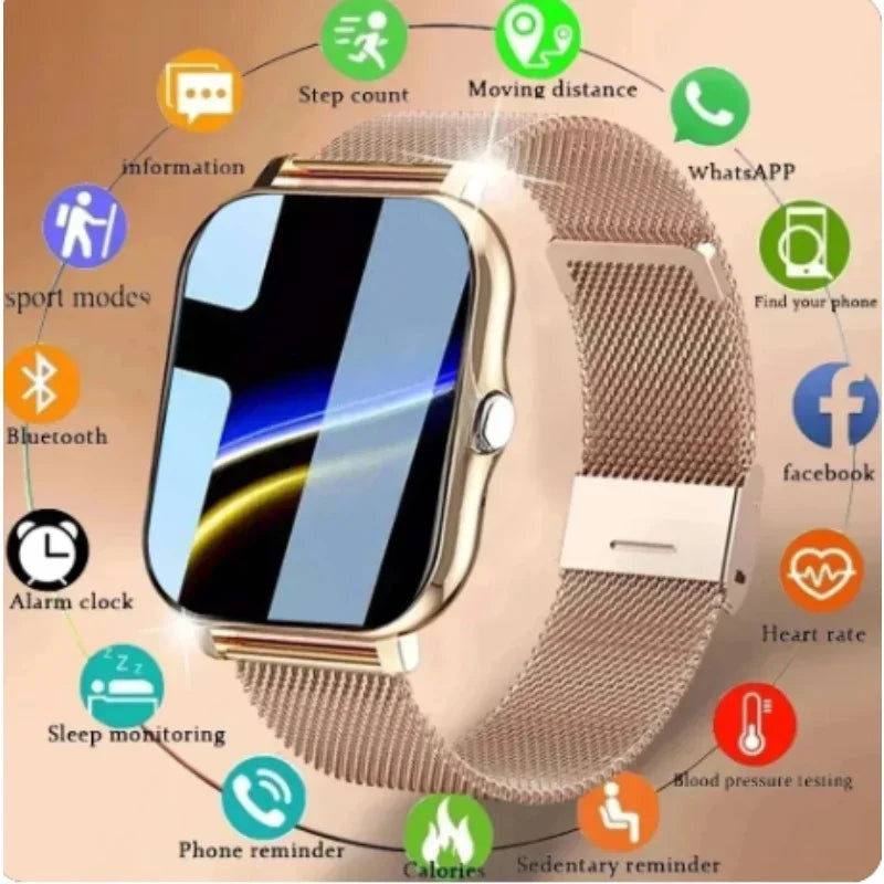 Smart Watch 1.44" – Bluetooth & Magnetic Charge