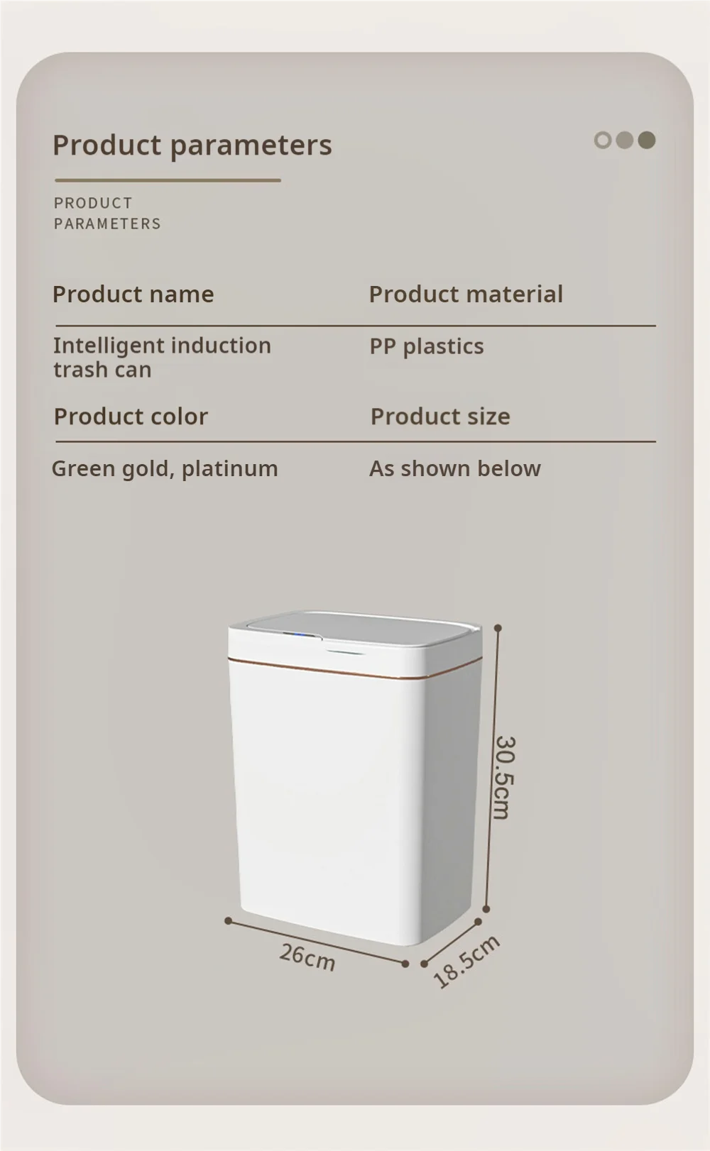 15L Smart Sensor Trash Can with Auto Bagging