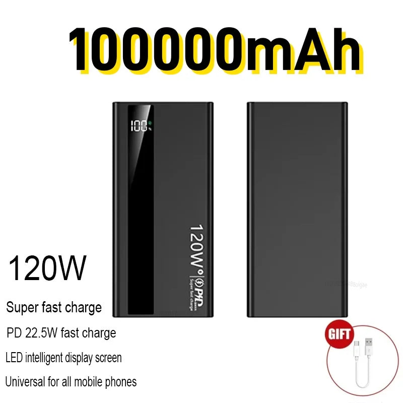 Power Bank 500000mAh 120W Fast Charging