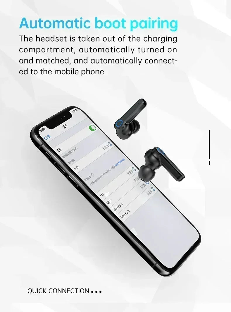 Touch Control TWS Earbuds LED Display Waterproof