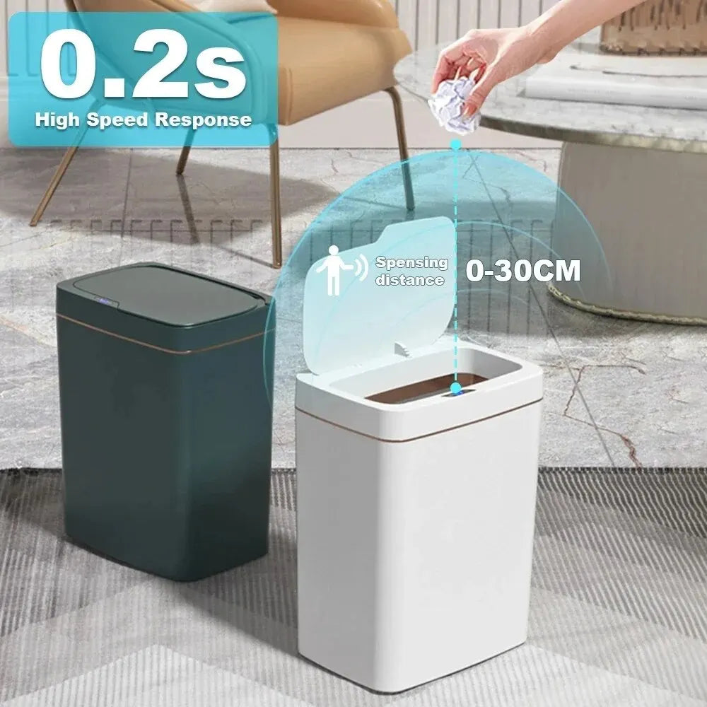 15L Smart Sensor Trash Can with Auto Bagging