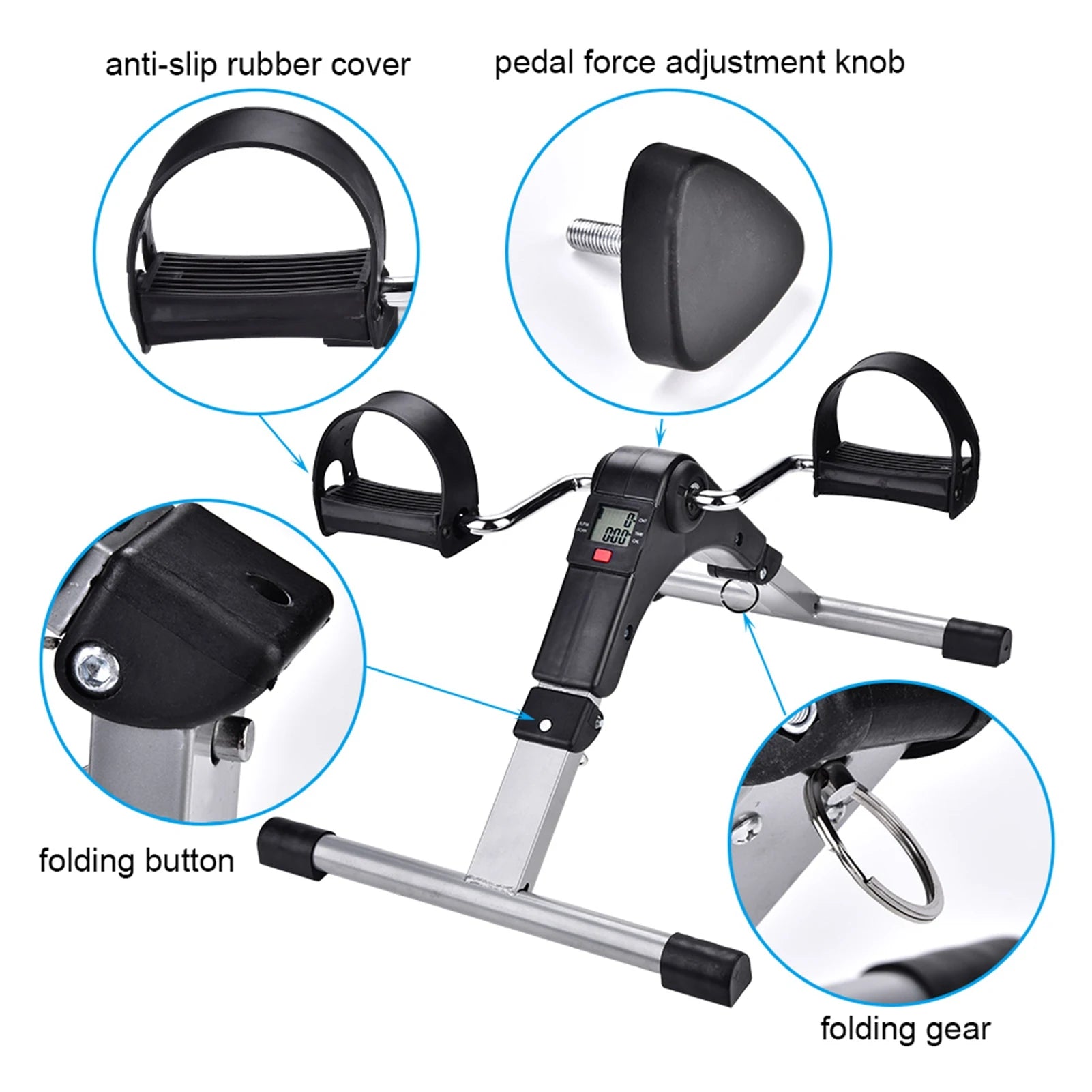 Folding Indoor Cycling Pedal Trainer