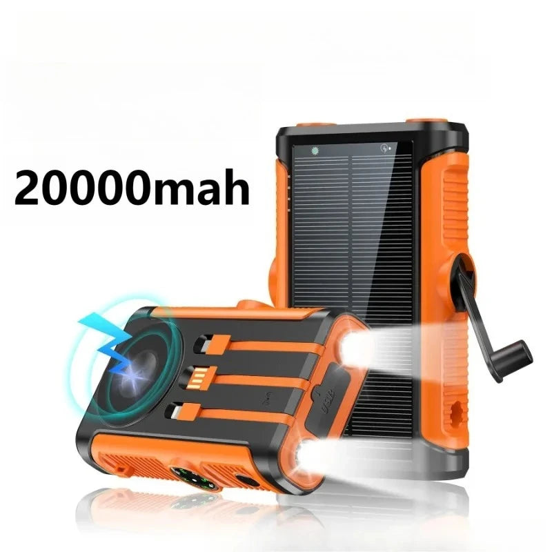 Solar Power Bank 20000mAh 22.5W – Hand Crank