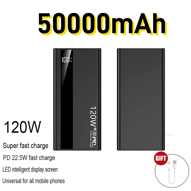 Power Bank 500000mAh 120W Fast Charging
