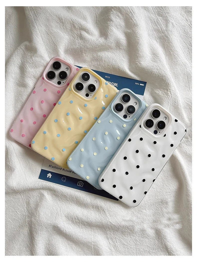 Love Polka Dot Silicone Case – Multi iPhone