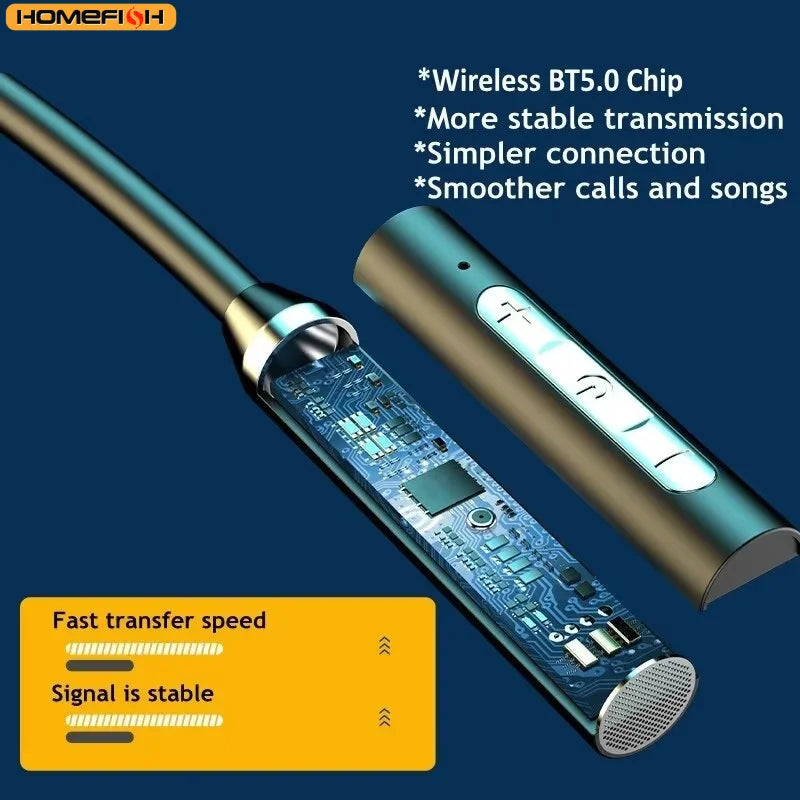 9D Magnetic Neckband TWS Earbuds with Mic