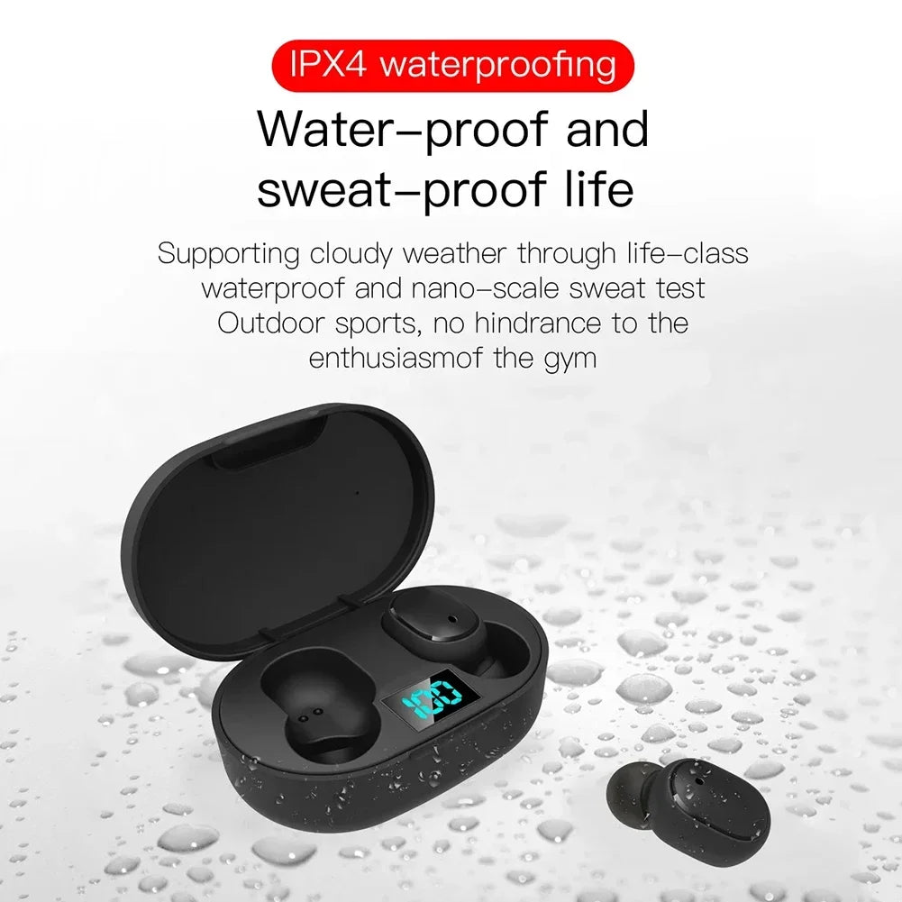 E6S Noise Cancelling Earbuds LED Charging Case