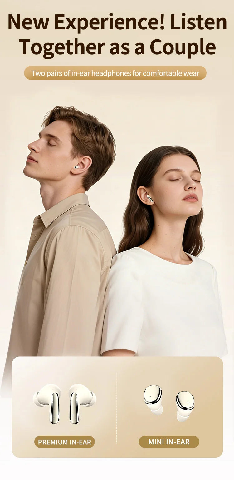 Mini Sleep & Sport Earbuds 30H Playtime (2-Pack)