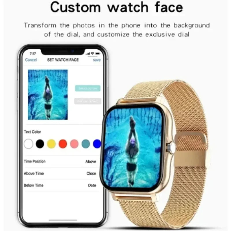 Smart Watch 1.44" – Bluetooth & Magnetic Charge