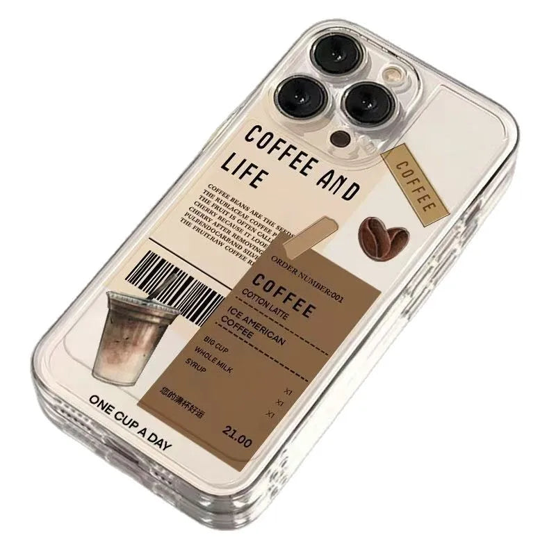 Coffee Print Case – Multi iPhone