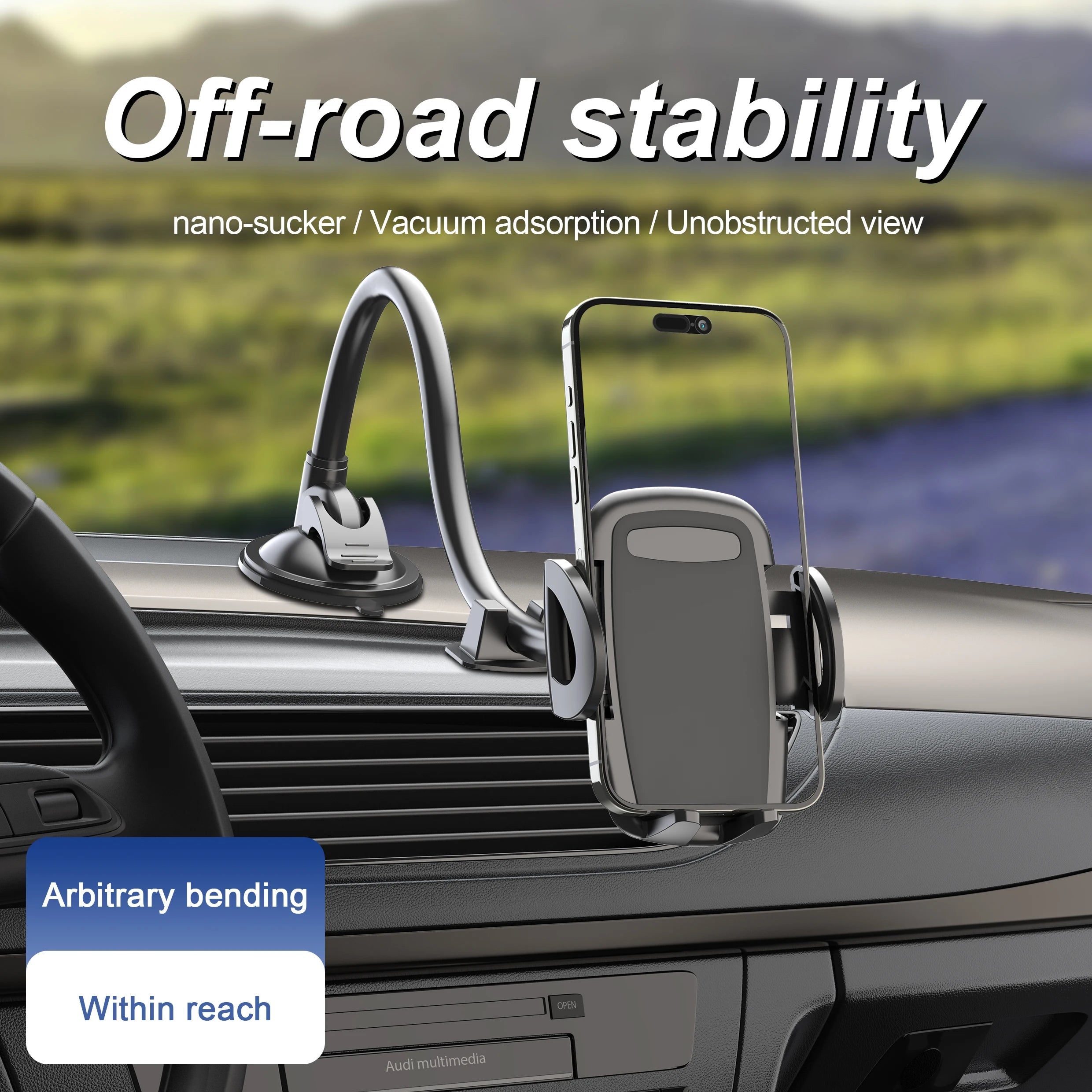 Gooseneck Car Phone Mount
