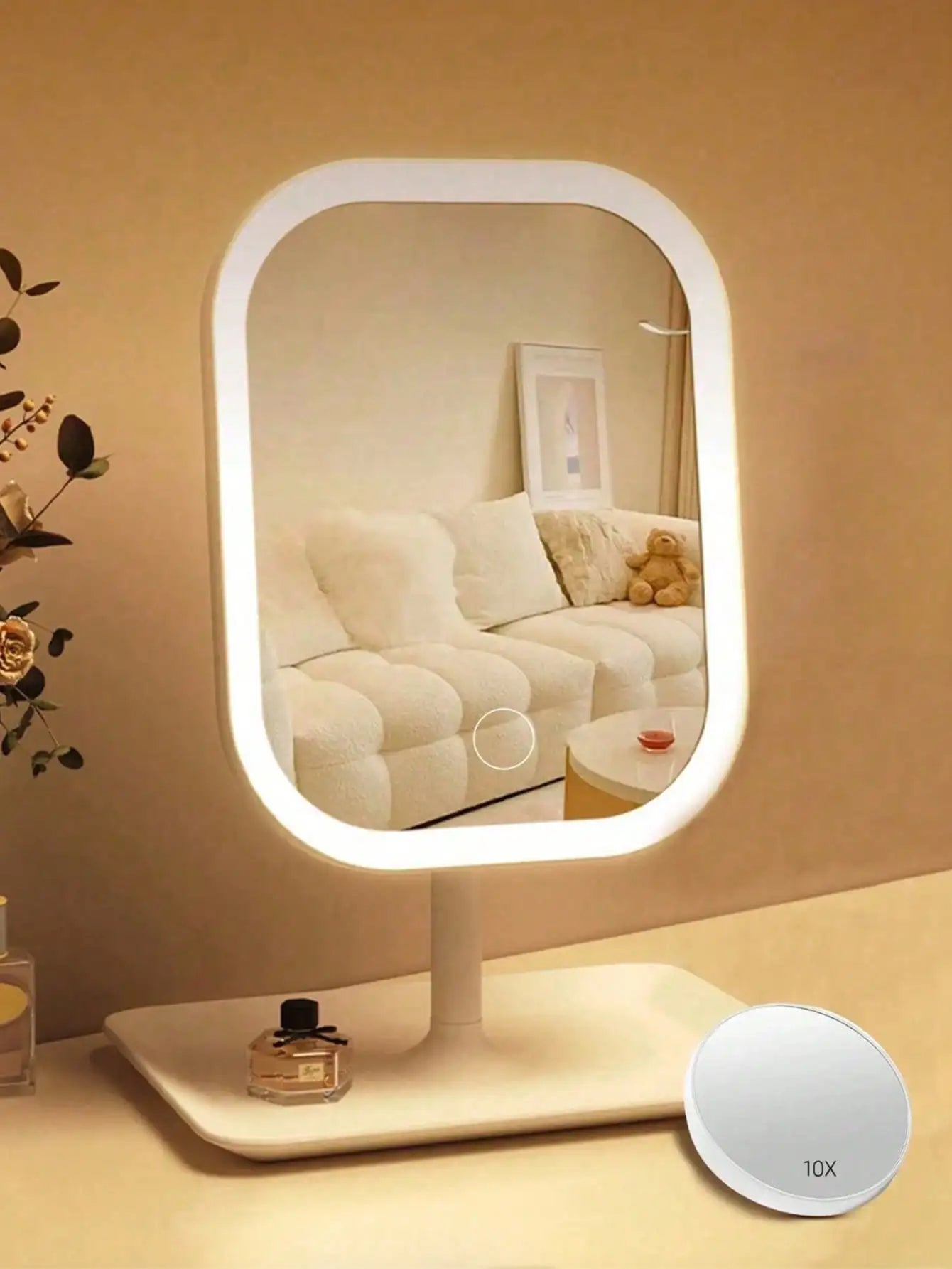 LED Vanity Mirror with 10X Magnification