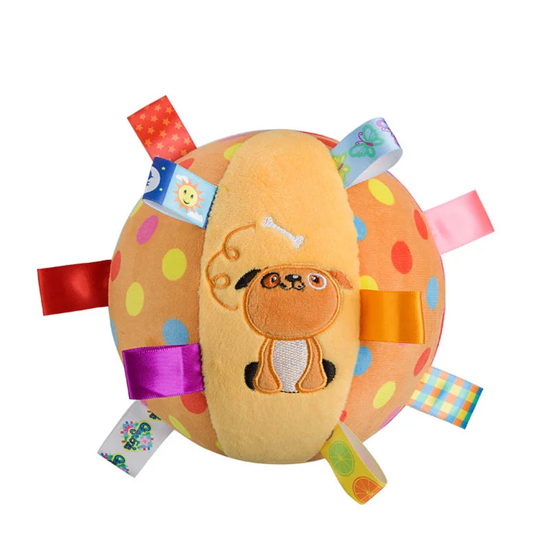 Interactive Plush Ball Dog Toy with Bells
