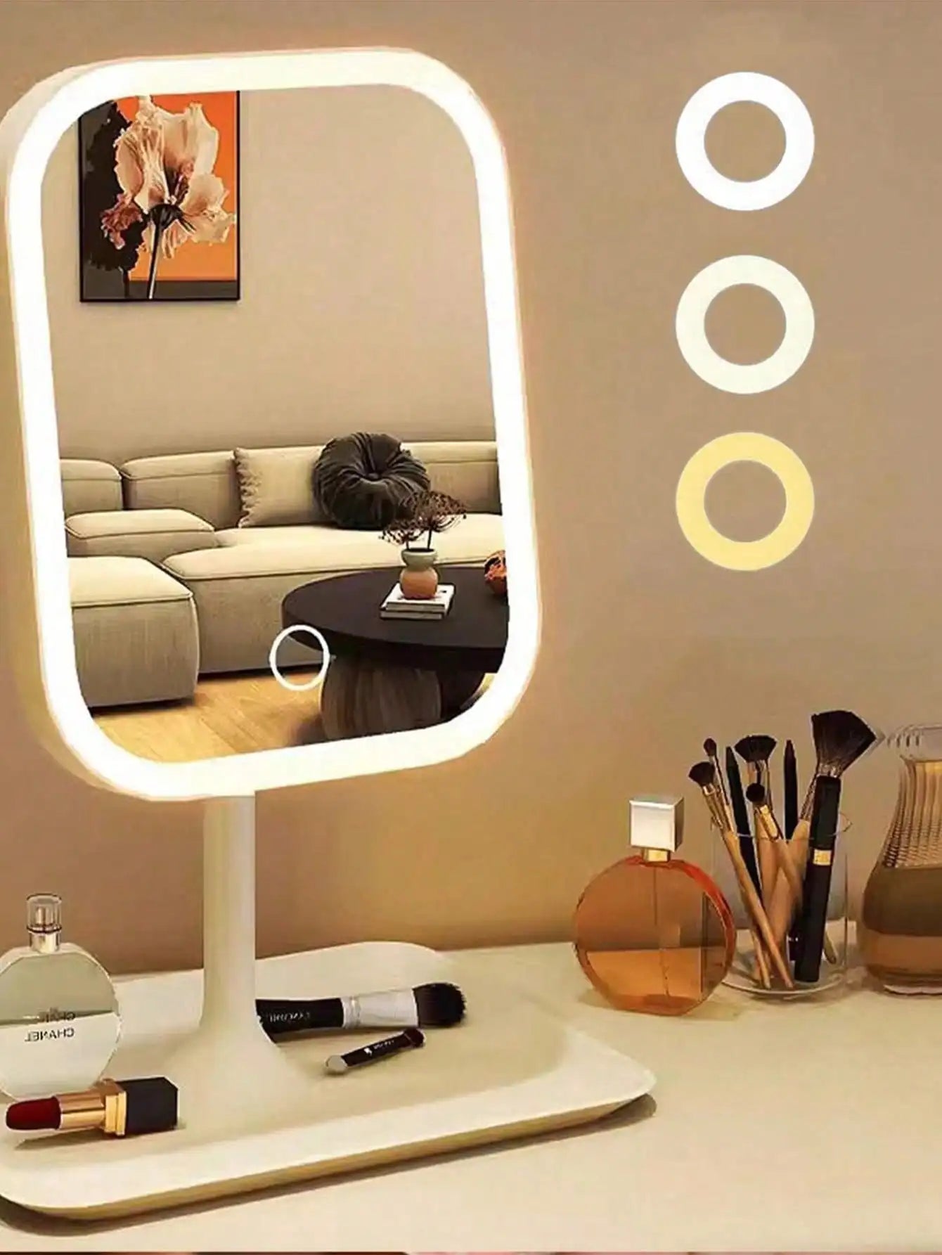 LED Vanity Mirror with 10X Magnification