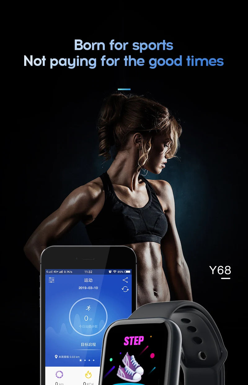 Smart Watch – Bluetooth Fitness & Sleep Monitor