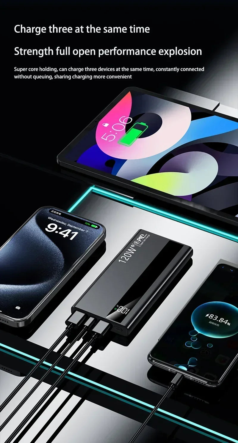 Power Bank 500000mAh 120W Fast Charging
