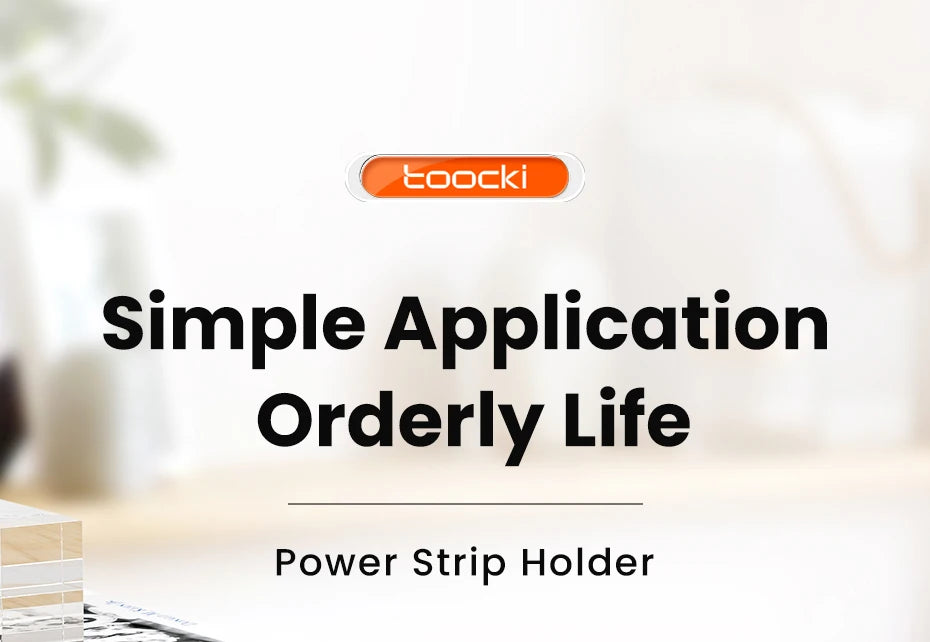 Toocki Power Strip & Cable Organizer Holder (1/2/3 Pcs)