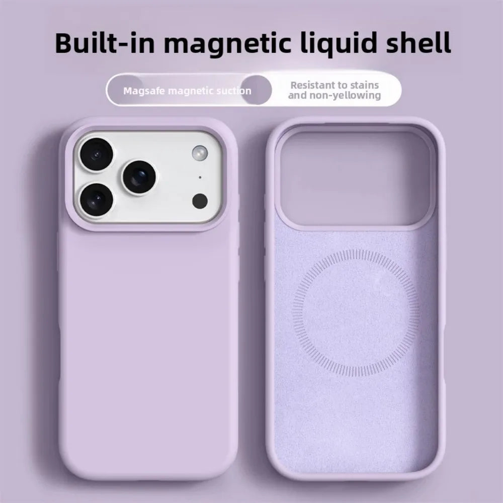 Magnetic Silicone Case – iPhone 16–17