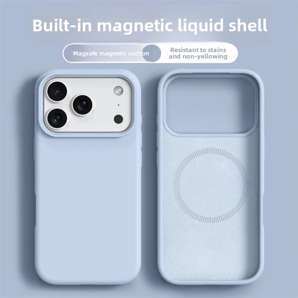 Magnetic Silicone Case – iPhone 16–17