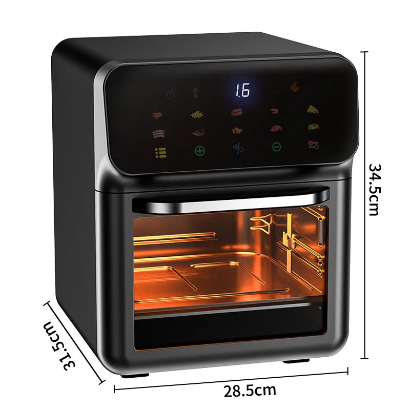 10L Large Capacity Electric Air Fryer with 360° Convection Baking
