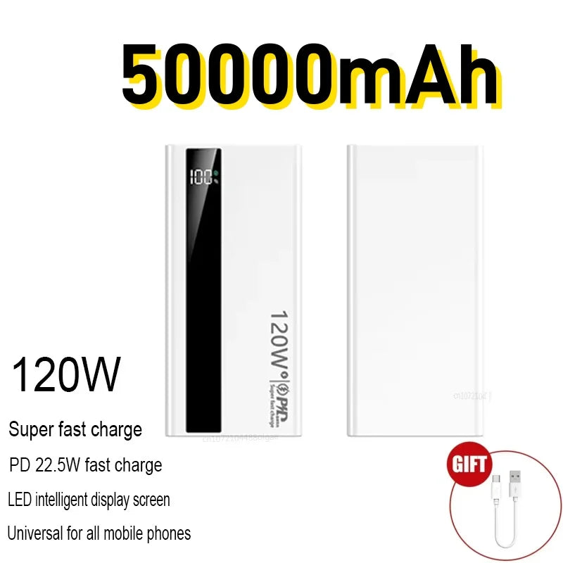 Power Bank 500000mAh 120W Fast Charging