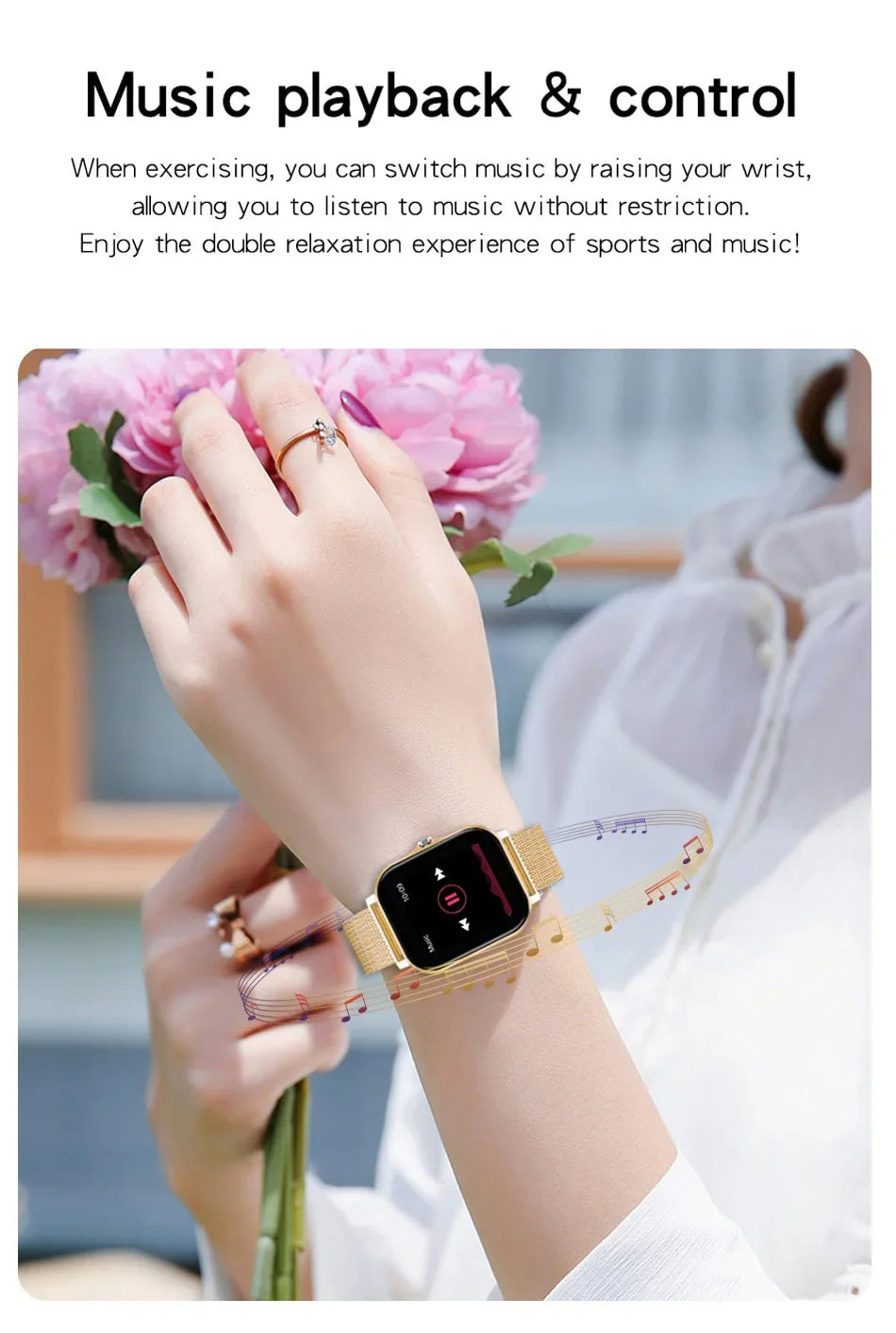 Smart Watch 1.44" – Bluetooth & Magnetic Charge
