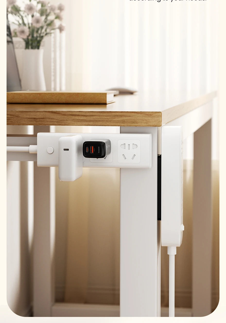 Toocki Power Strip & Cable Organizer Holder (1/2/3 Pcs)