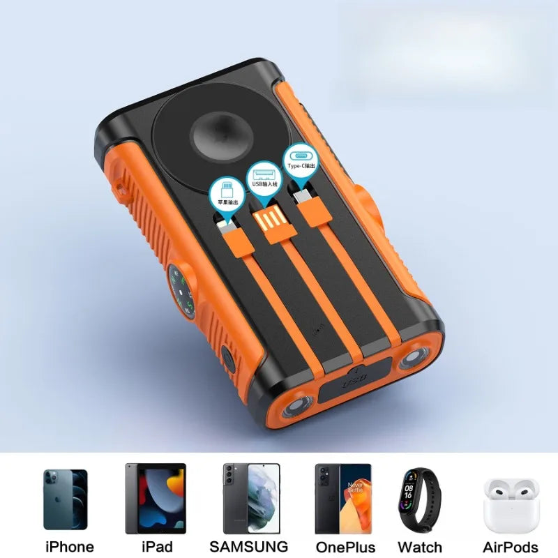 Solar Power Bank 20000mAh 22.5W – Hand Crank