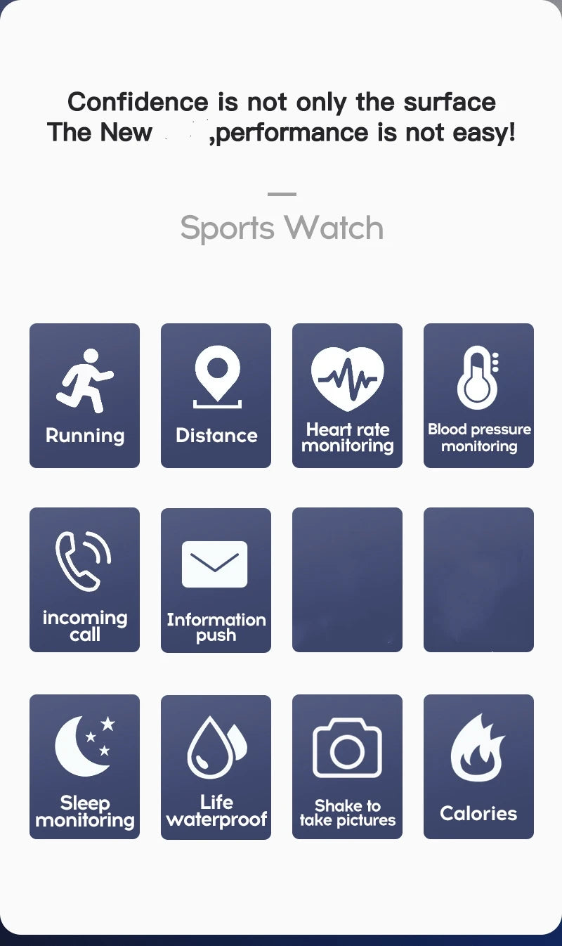 Smart Watch – Bluetooth Fitness & Sleep Monitor